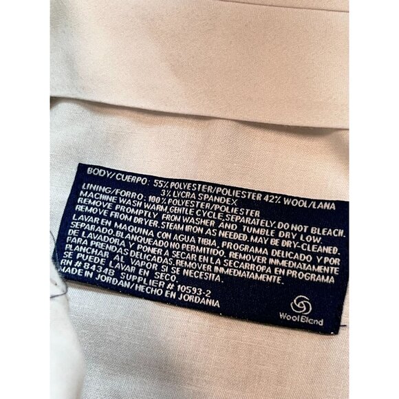 Stafford Men's Washable Wardrobe Wool Dress Pants Pleated Front Size 40x32 Khaki - Picture 3 of 10